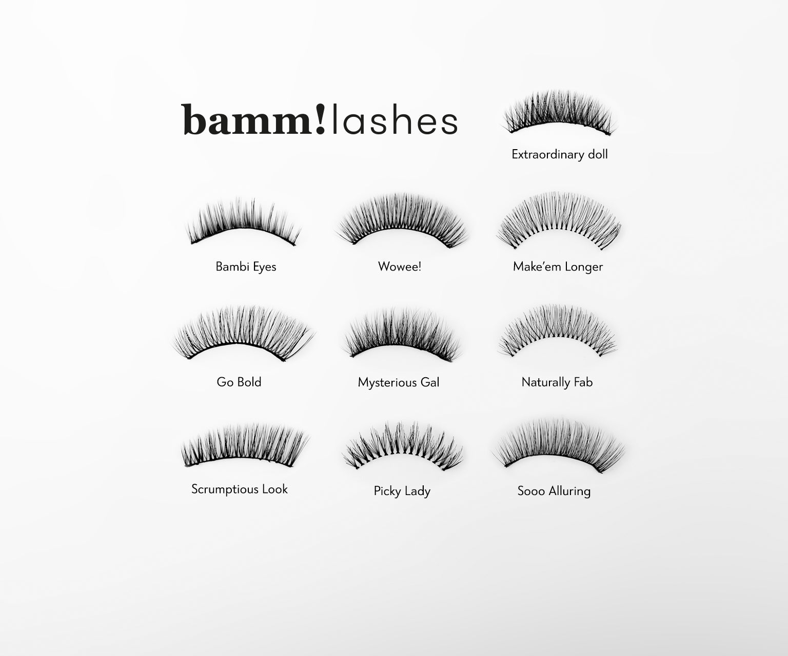 Sztuczne rzęsy na pasku 2d do wielokrotnego stosowania Misterious Gal Bamm!Lashes - 5