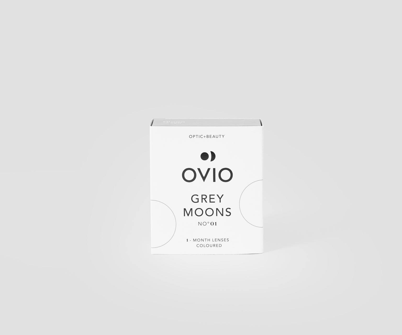 Szare popielate soczewki kontaktowe kolorowe zerówki miesięczne grey moons no. 1 Ovio - 1