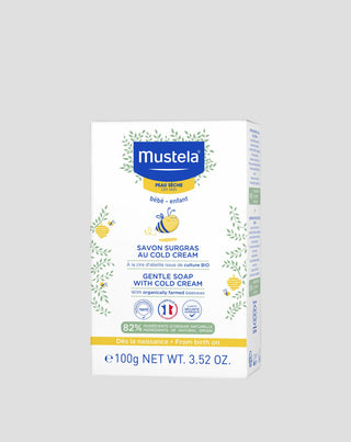 Delikatne mydło z Cold Cream do mycia twarzy i ciała od dnia narodzin Mustela - 1