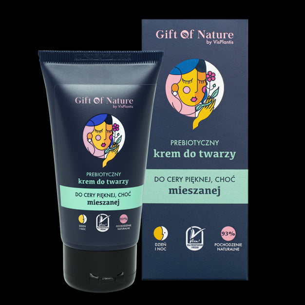 Prebiotyczny krem do twarzy do cery mieszanej z ekstraktem z oregano Gift of Nature - 1