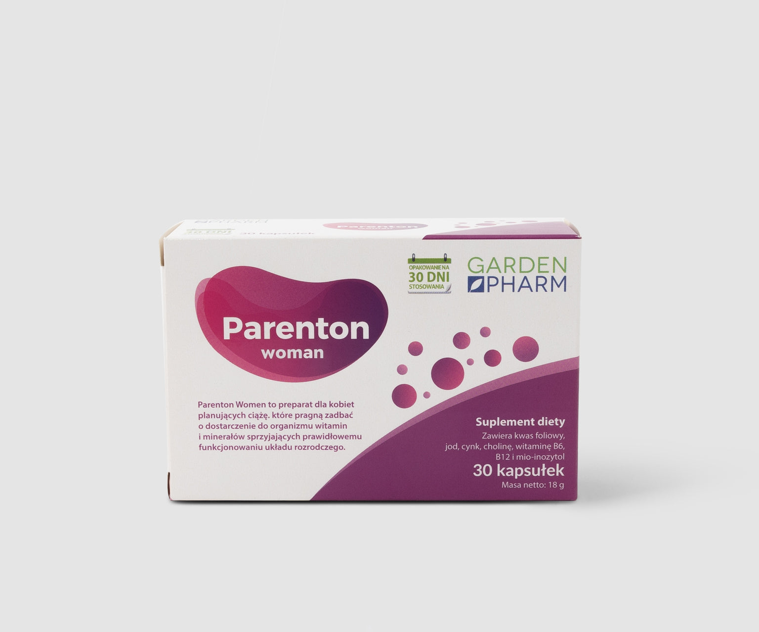 Parenton Woman suplement diety dla kobiet planujących ciążę GardenPharm 30 kapsułek - 1