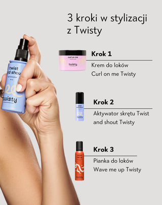 Aktywator skrętu do włosów kręconych, falowanych i puszących się curl booster Twisty - 3