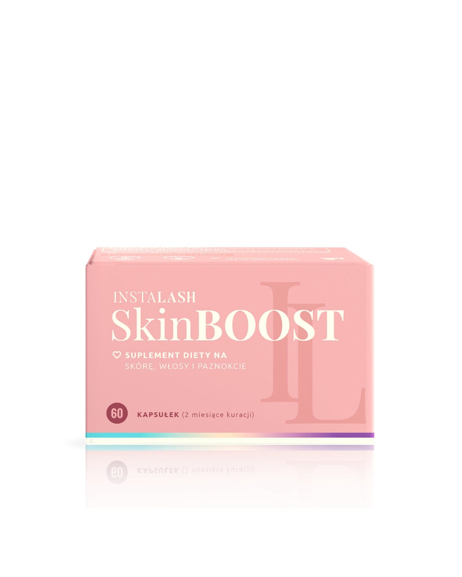 Suplement diety poprawiający kondycję skóry, włosów i paznokci SkinBoost Instalash 60 kapsułek - 1