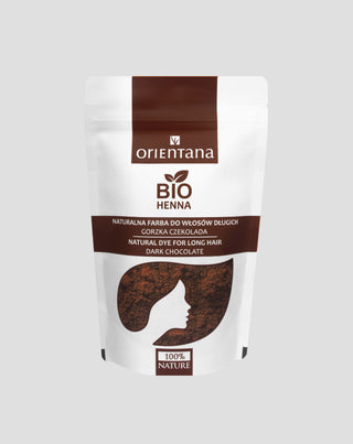 Naturalna farba do włosów bio henna gorzka czekolada Orientana - 1