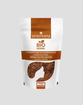 Naturalna farba do włosów bio henna karmelowy brąz Orientana - 1