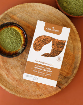 Naturalna farba do włosów bio henna karmelowy brąz Orientana - 2