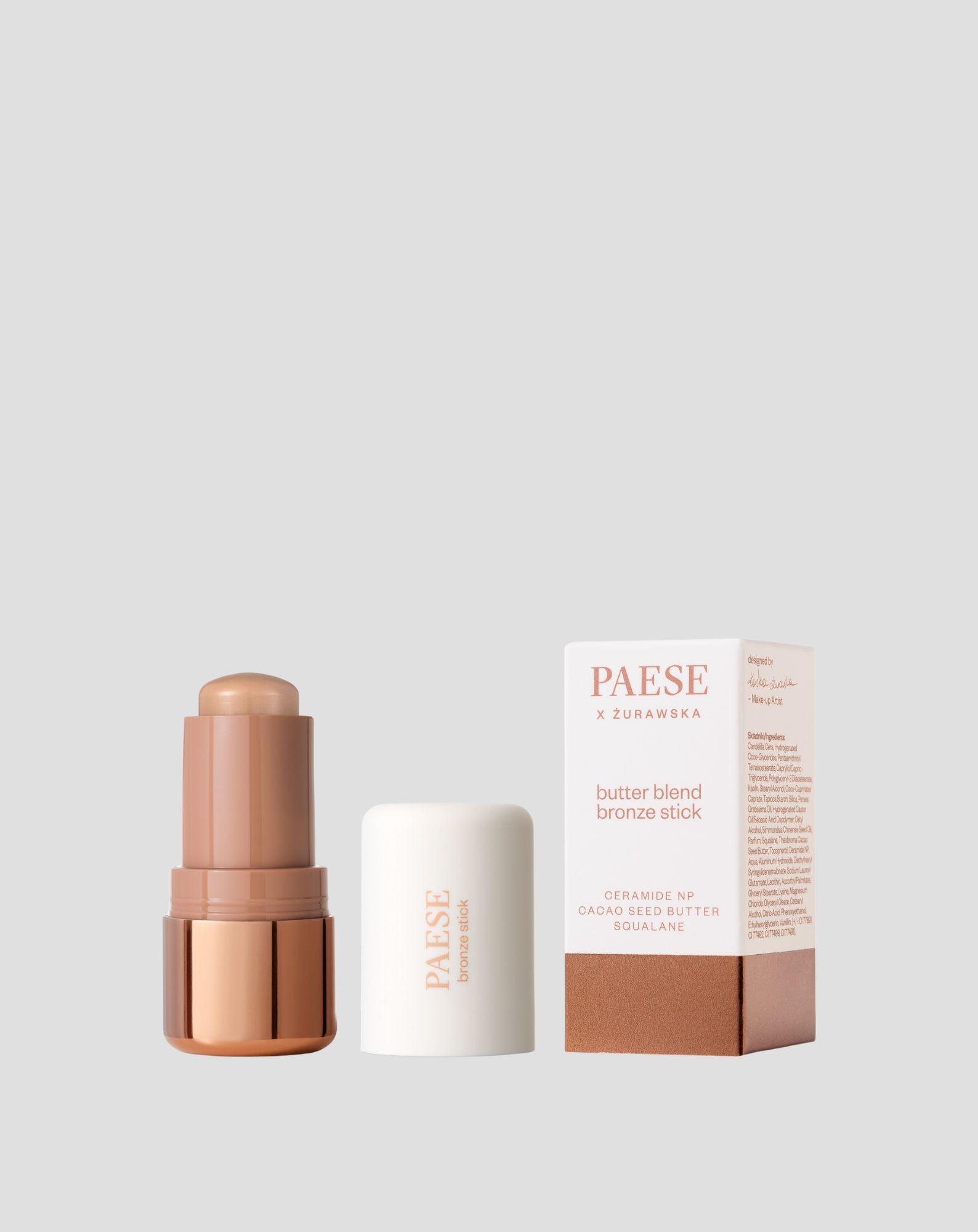 Masełkowy bronzer do twarzy w sticku Butter Blend Paese - 01 Latte - 4