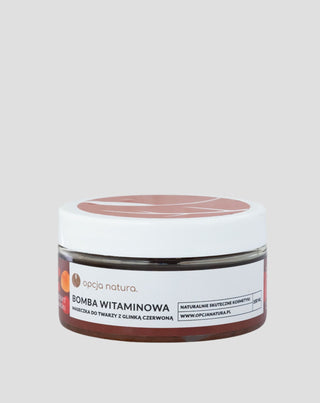 Maseczka Bomba witaminowa do twarzy i ciała z glinką czerwoną 100% naturalna Opcja Natura - 1