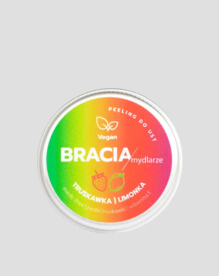 Peeling do ust truskawka z limonką z witaminą E nawilżająco-wygładzający Bracia Mydlarze - 1