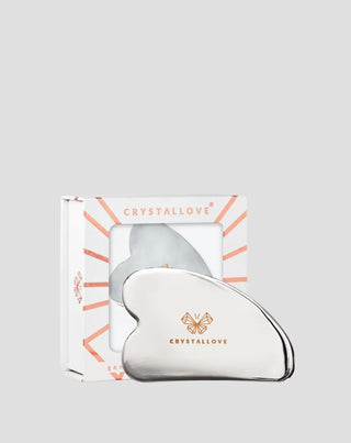 Płytka do masażu twarzy gua sha ze stali nierdzewnej Cryo Ice Gua Sha Crystallove - 1