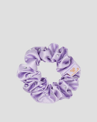 Gumka do włosów z jedwabiu z kryształkami – lilac Crystallove_3 - 3