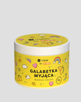 Galaretka myjąca do kąpieli dla dzieci żółta mango salsa HiSkin for Kids - 1