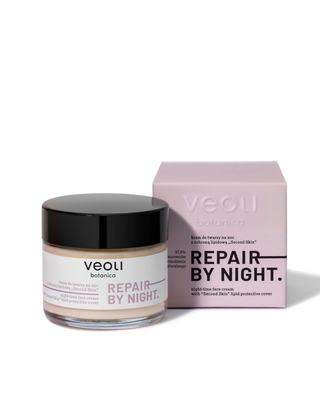 Krem do twarzy na noc z ochroną lipidową Second skin Repair by night Veoli Botanica