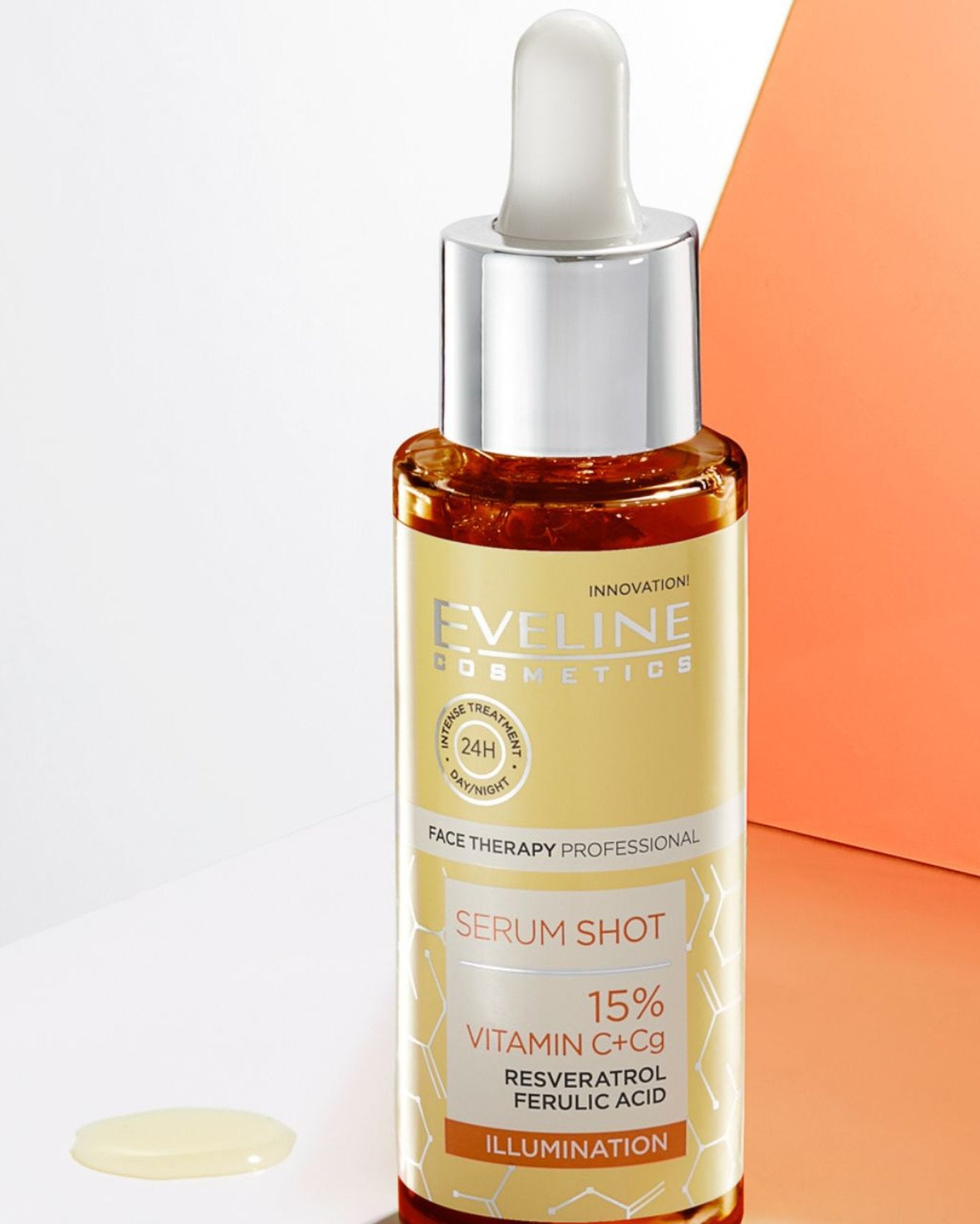 15% witaminy C+Cg kuracja rozświetlająca wyrównująca koloryt Serum Shot Eveline Cosmetics - 2