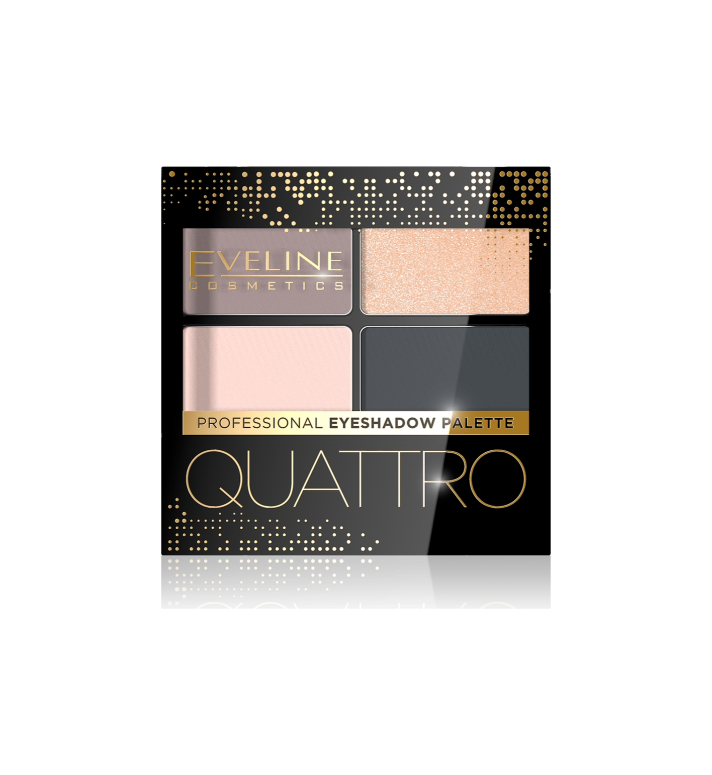 Paleta 4 cieni do powiek Quattro Eyeshadow w odcieniu beżu i szarości Nr 02 Eveline - 1