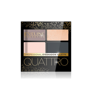 Paleta 4 cieni do powiek Quattro Eyeshadow w odcieniu beżu i szarości Nr 02 Eveline - 1