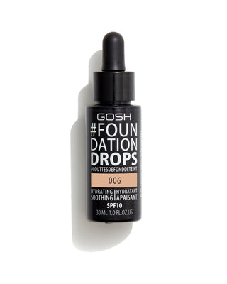 Podkład nawilżająco-kojący z witaminą E i spf 10 kolor 006 tawny foundationdrops Gosh