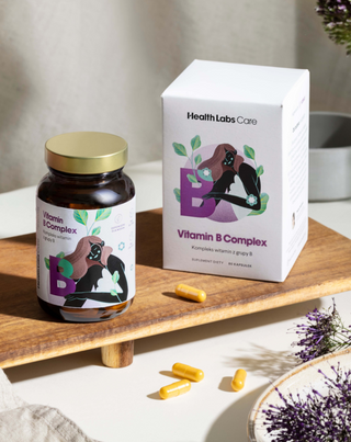 Kompleks witamin z grupy B wolny od glutenu i laktozy Complex Health Labs Care 60 kapsułek - 2