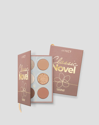 Mini paleta cieni do oczu w ciepłej tonacji beżów, brązów i złocistych błysków Classic Novel Affect - 5