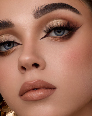 Mini paleta cieni do oczu w ciepłej tonacji beżów, brązów i złocistych błysków Classic Novel Affect - 3