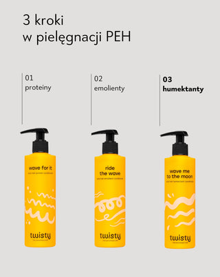 Odżywka humektantowa PEH do włosów kręconych z aloesem, kwasem mlekowym, pantenolem Twisty - 4