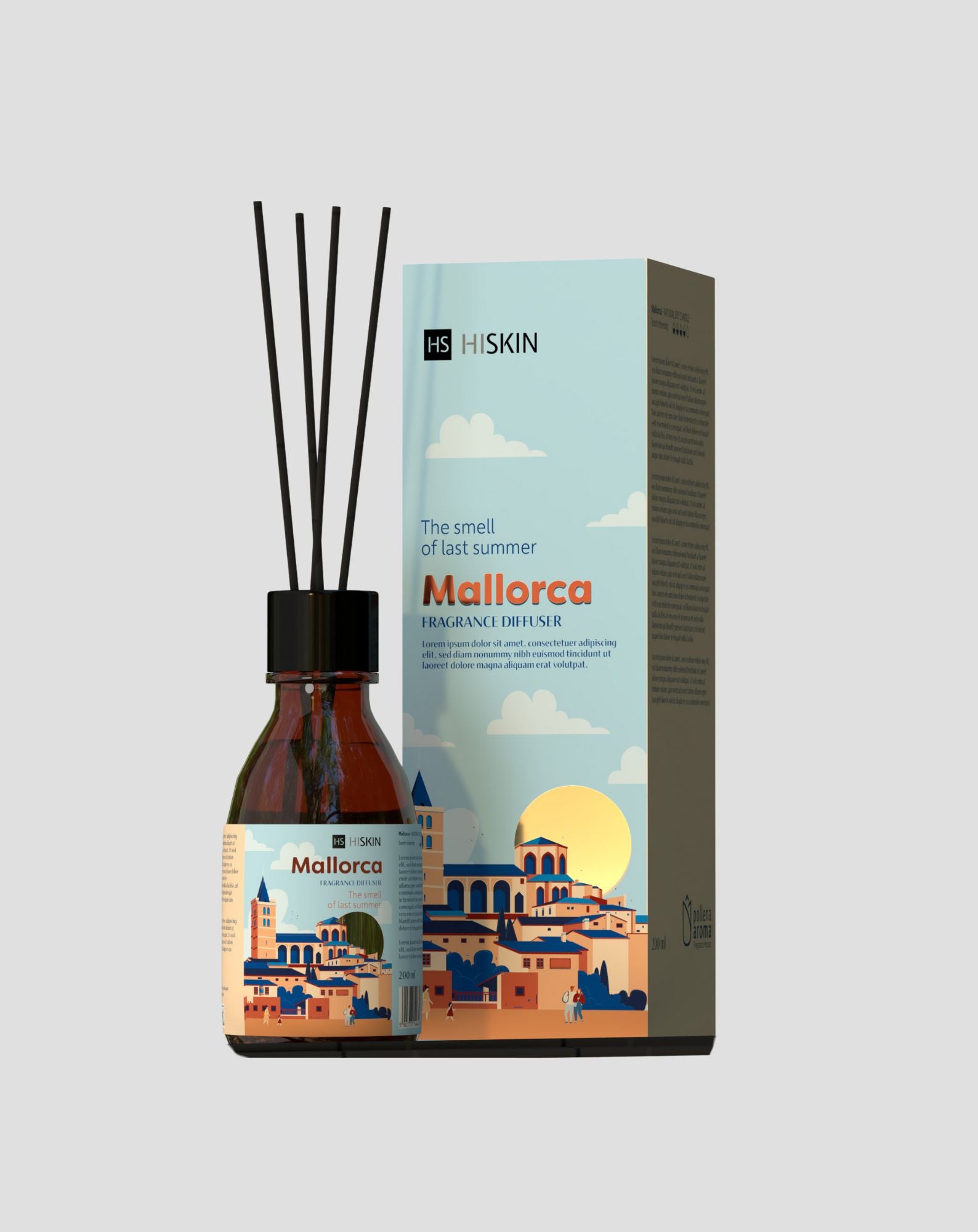 Dyfuzory zapachowe z patyczkami inspirowane podróżami HiSkin Home - Mallorca - 1