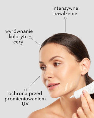 Nawilżający krem do twarzy BB spf 50 z kwasem hialuronowym i witaminą C 02 Vanilla Nutridome - 3