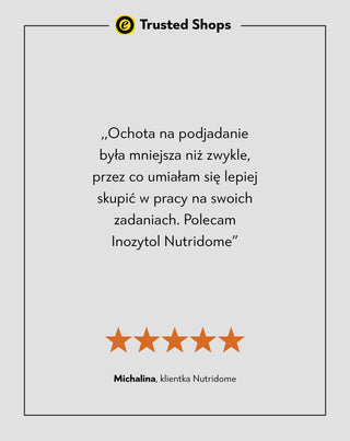 Inozytol 1000 mg/dzień na obniżenie poziomu cukru, insulinooporność i wsparcie płodności Nutridome 60 szt.