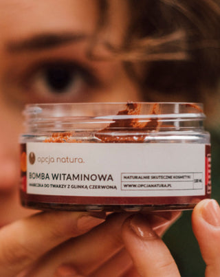 Maseczka Bomba witaminowa do twarzy i ciała z glinką czerwoną 100% naturalna Opcja Natura - 2