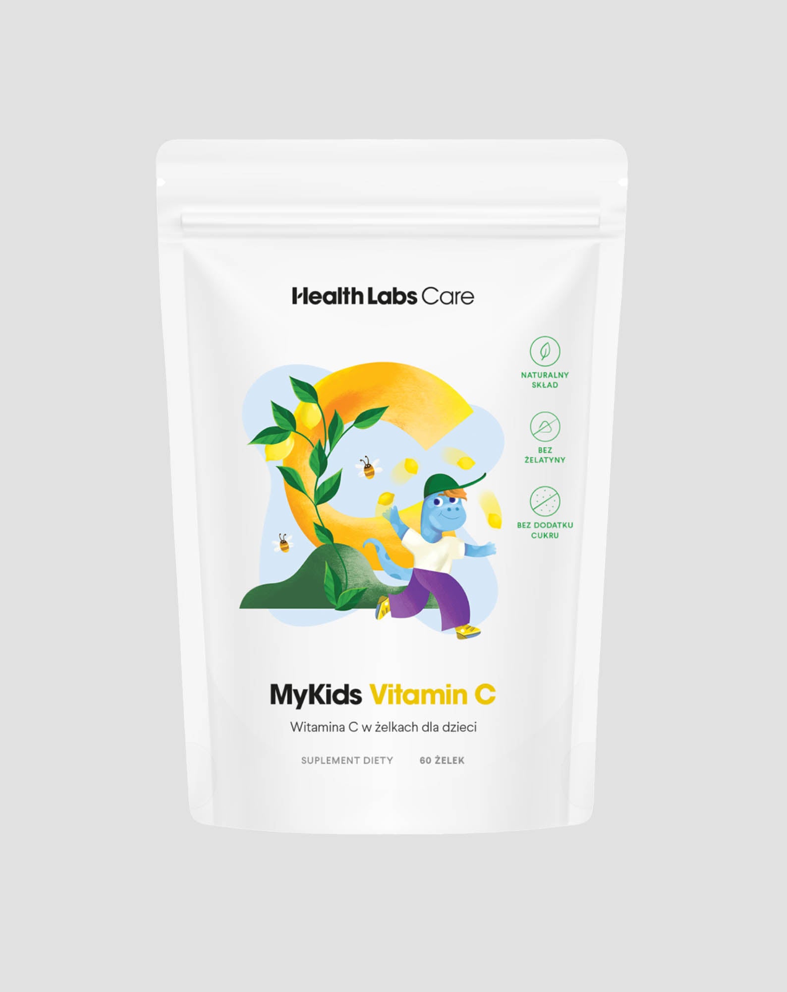 Wegańska witamina C w żelkach dla dzieci MyKids Vitamin C Health Labs Care 60 szt. - 1