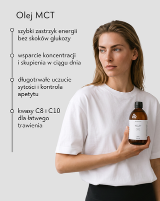 Olej MCT C8+C10 do picia na wsparcie energii i koncentracji Nutridome - 3