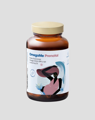 OmegaMe Prenatal Kwasy tłuszczowe Omega 3 DHA i EPA z ryb z witaminą D3 Health Labs Care 60 kapsułek - 1