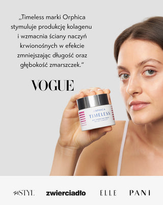 Krem do twarzy przeciwzmarszczkowy na dzień z filtrem spf 20 do cery 40+ Timeless Orphica