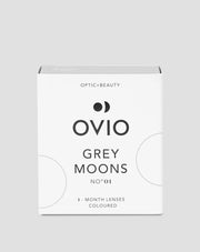 Szare popielate soczewki kontaktowe kolorowe zerówki miesięczne grey moons no. 1 Ovio