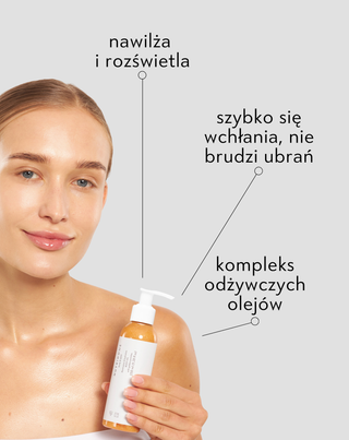 Olejek rozświetlający do ciała z efektem glow z olejem jojoba i olejem arganowym Nutridome - 4