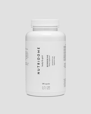 Berberyna HCl tabletki obniżające poziom cholesterolu, cukru i ciśnienia Nutridome 180 kapsułek_1 - 1