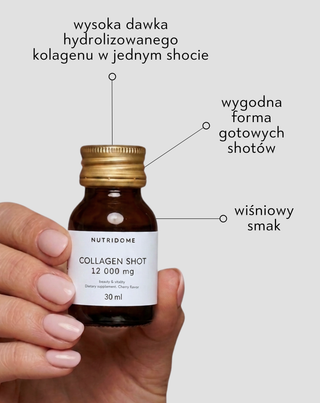 Kolagenowe shoty w płynie 12 000 mg z witaminami, suplement diety Nutridome 30 × 30 ml - 4