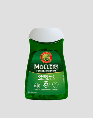 Suplement diety z kwasami Omega-3 i witaminami D - E Forte Moller's 112 kapsułek - 1