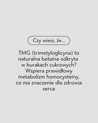 Trimetyloglicyna Betaina TMG na metabolizm homocysteiny i wsparcie układu sercowo-naczyniowego Nutridome 60 szt.