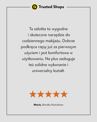 Wytrzymała i precyzyjna zalotka do podkręcania rzęs Nutridome