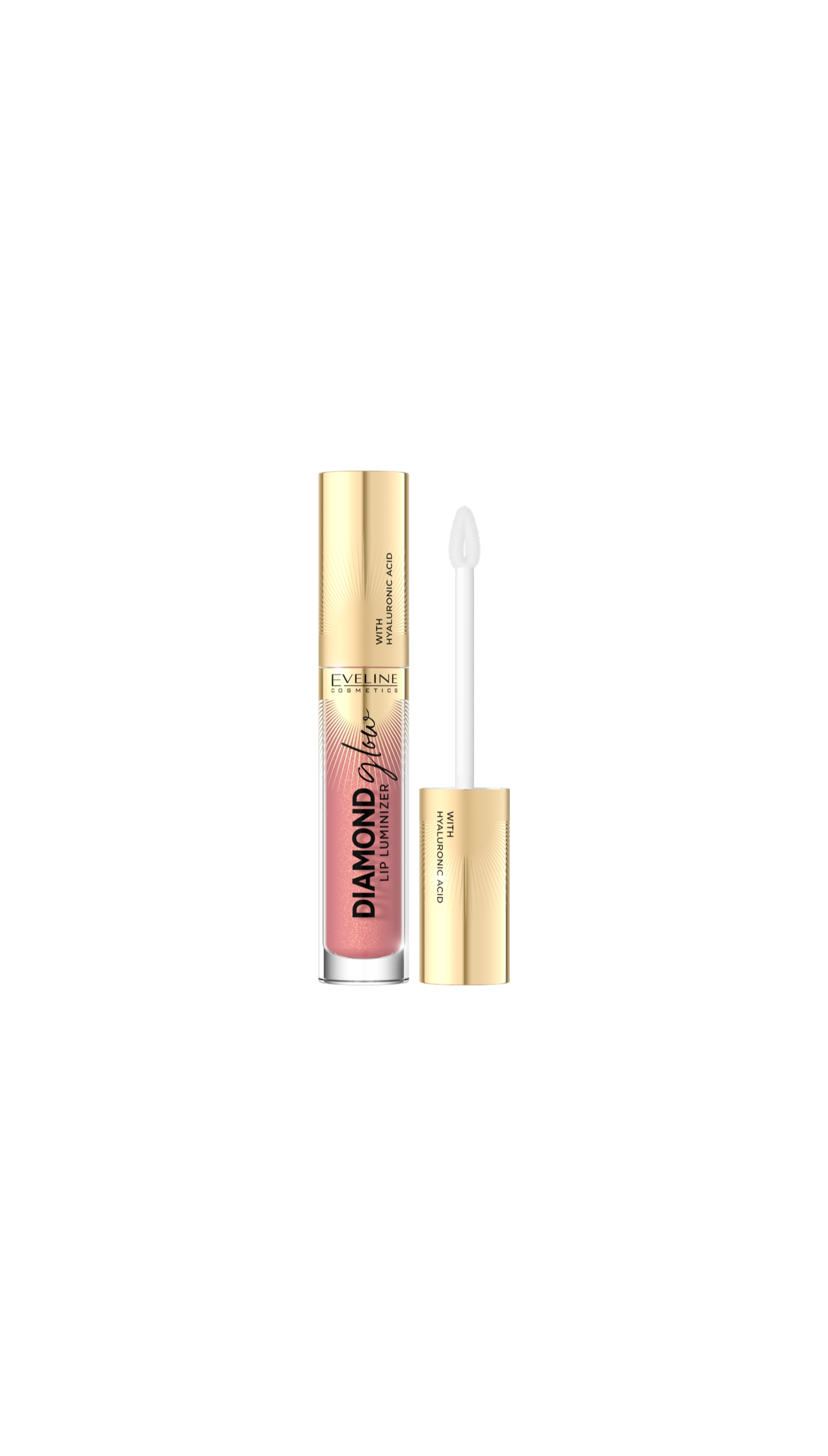 Błyszczyk do ust z kwasem hialuronowym nr 04 raspberry sorbet Diamond Glow Lip Luminizer Eveline - 1