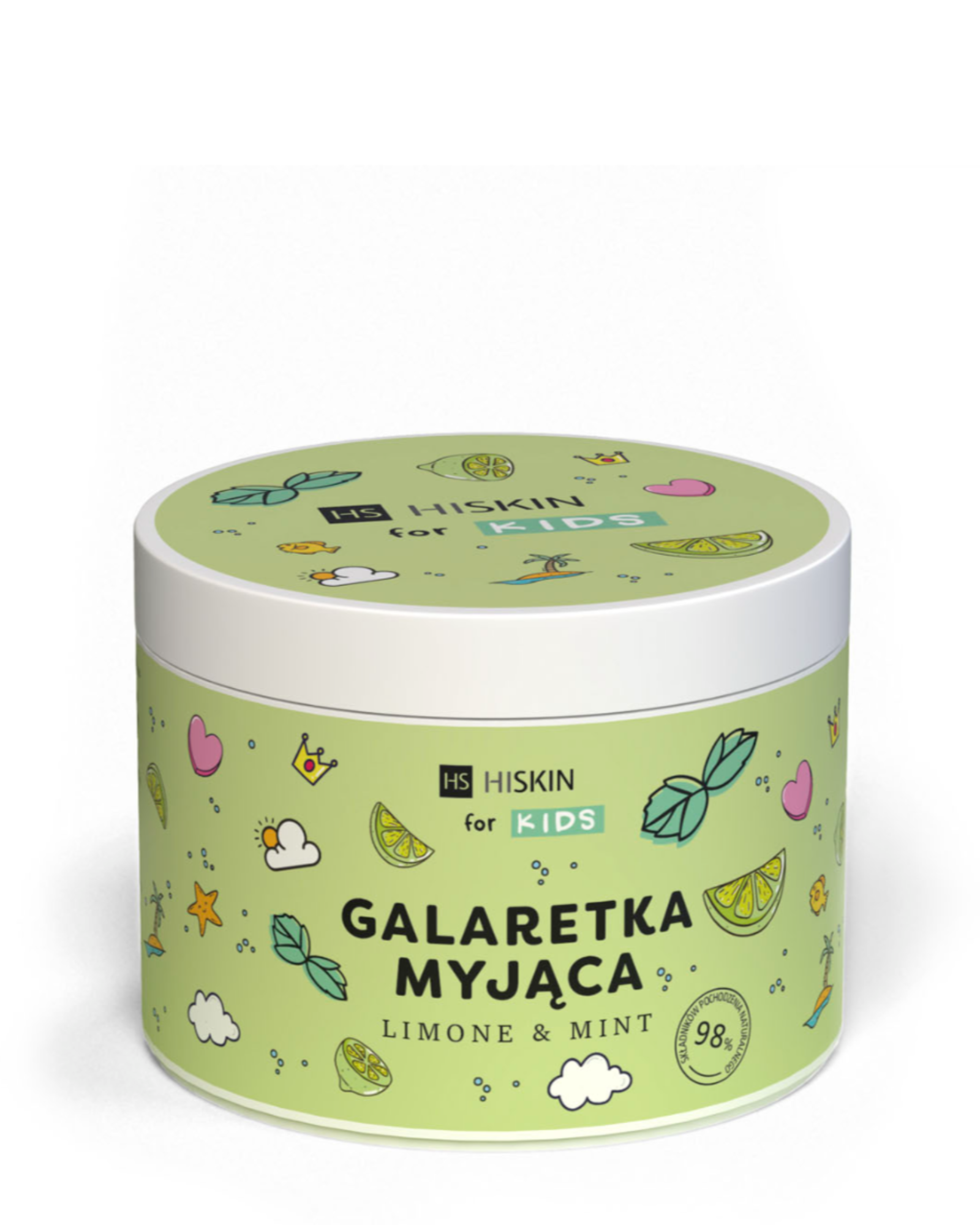 Galaretka myjąca do kąpieli dla dzieci zielona sweet lime HiSkin for Kids - 1