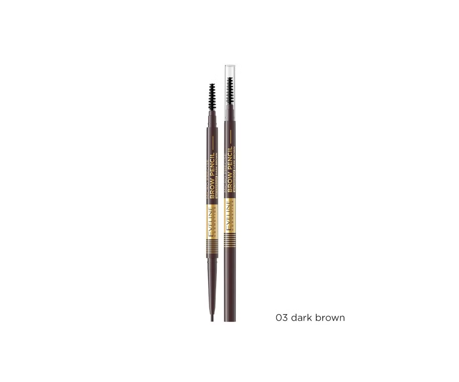 Ultraprecyzyjna modelująca kredka do brwi nr 03 dark brown Micro Precise Brow Pencil Eveline - 1