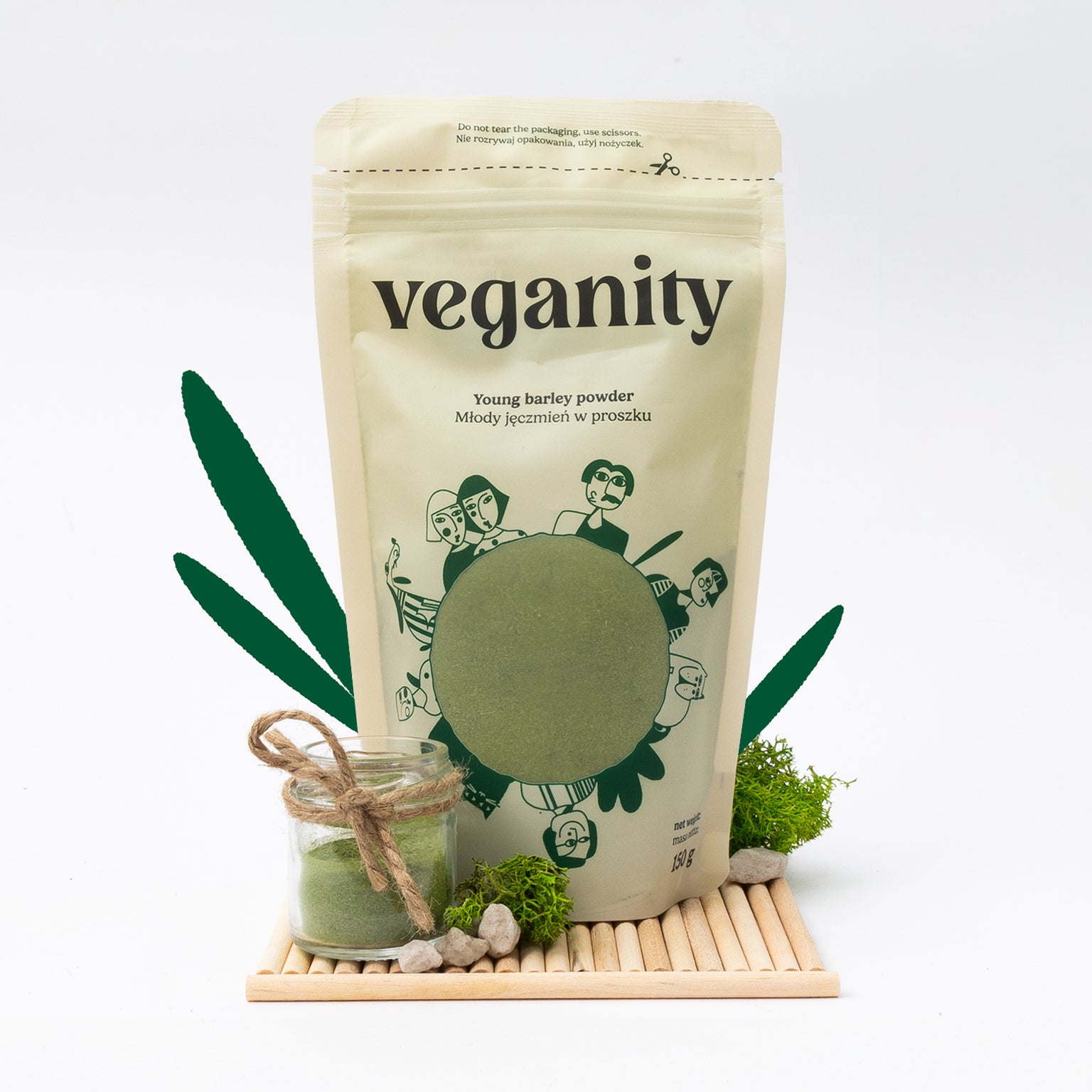 Młody jęczmień w proszku naturalne źródło białka roślinnego Veganity 150 g - 3