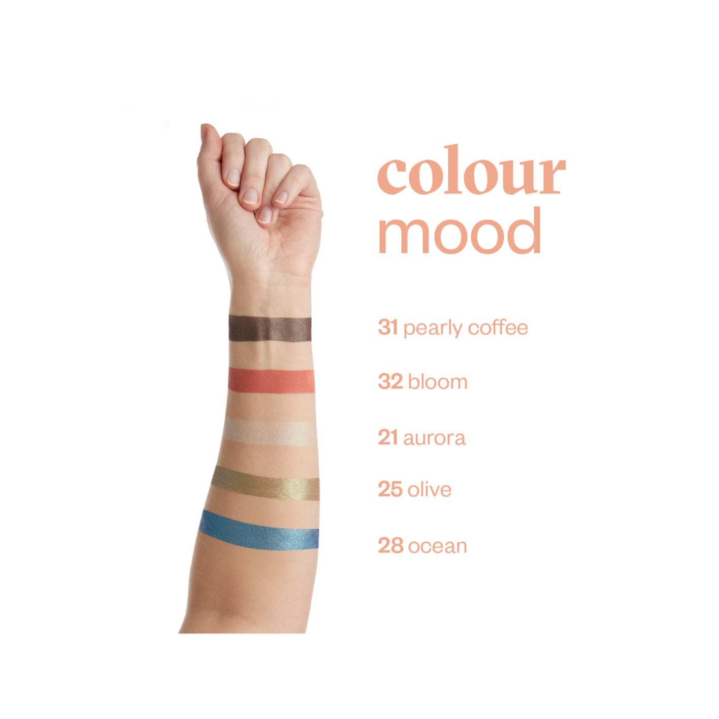 Satynowy cień do powiek Colour mood w odcieniu chłodnego brązu 31 Pearly Coffee Paese