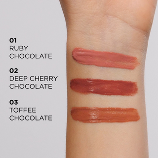 Pomadka w płynie z efektem glossy lips 02 Deep Cherry Chocolate Choco Glamour Eveline