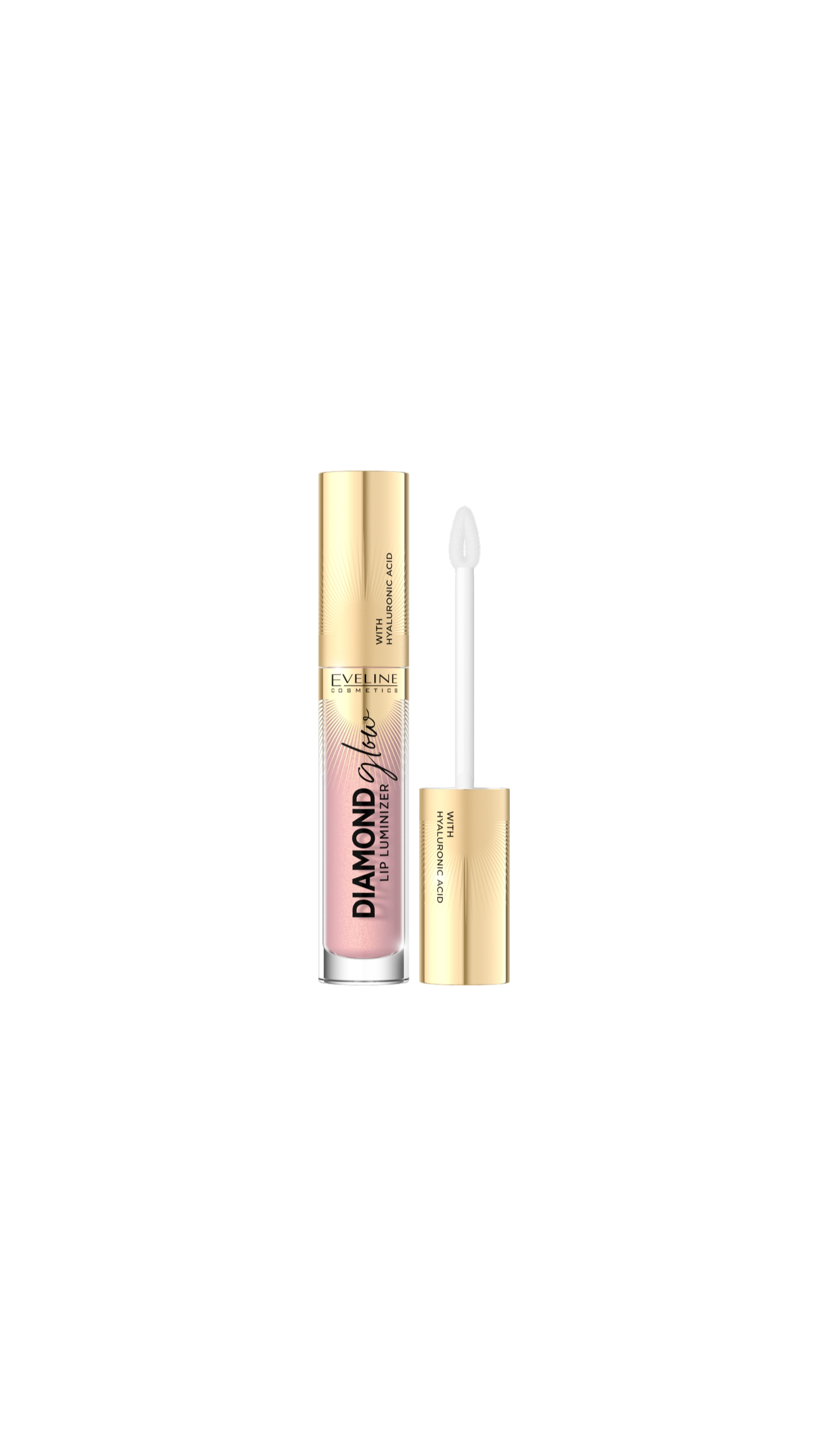 Błyszczyk do ust z kwasem hialuronowym nr 03 caramel ice cream Diamond Glow Lip Luminizer Eveline - 1