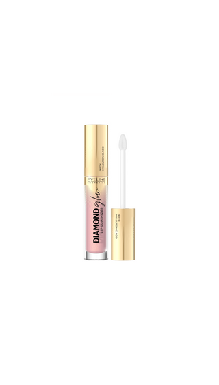 Błyszczyk do ust z kwasem hialuronowym nr 03 caramel ice cream Diamond Glow Lip Luminizer Eveline