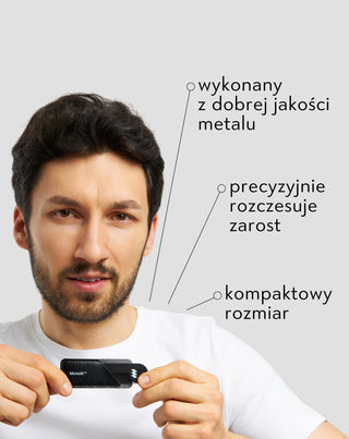 Metalowy grzebień do brody każdego typu i długości Monolit - 2