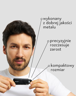 Metalowy grzebień do brody każdego typu i długości Monolit - 2
